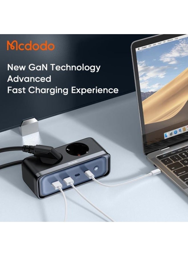 Mcdodo - Power Strip - 6in1 GAN 70W - CH-461 - Black - Image 2